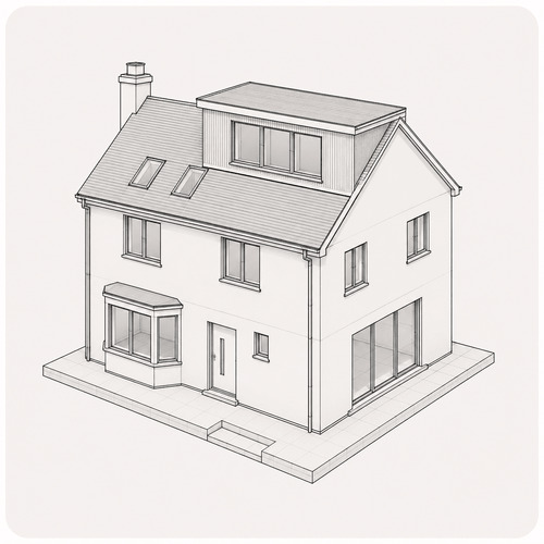 Loft Conversion 3D Drawings Icon